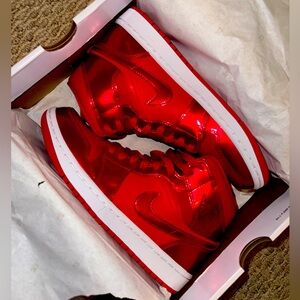 Red Nike Women’s Air Jordan 1 Mid SE